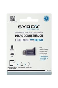 Syrox Dt15 Iphone  Micro Usb Dönüştürücü