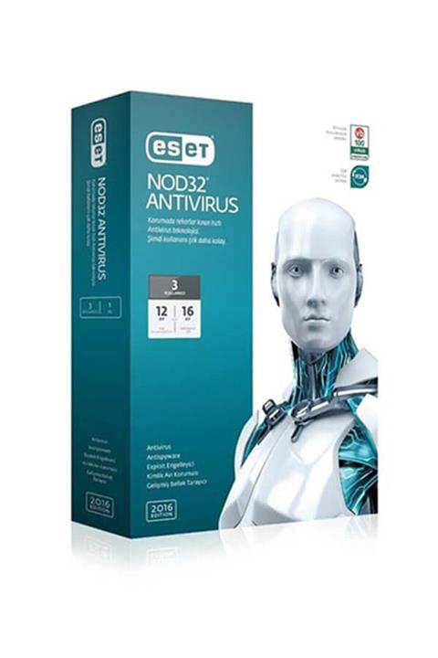 Nod32 Eset Antivirüs V10 Kutu 3 Kullanıcı 1 Yıl 2018