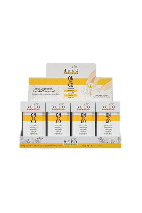BEE'O On The Go Propolis Zerdeçal Zençefil Tarçın Ham Bal 12 Paket 7'li