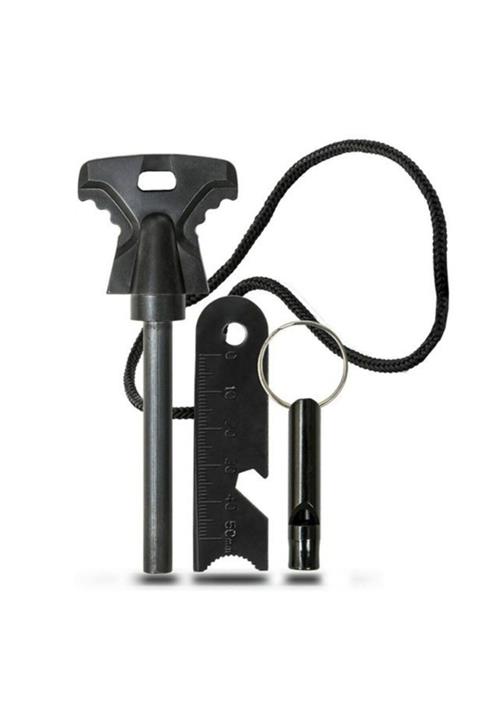 BEKA Buffer Acil Durum Magnezyum Çubuk Çakmaktaşı Hayatta Kalma Ateş Başlatıcı Çakmak Kiti Düdük