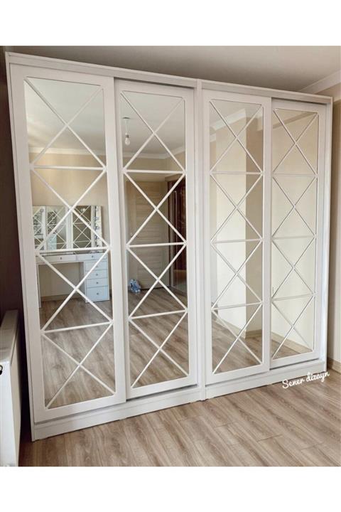 senerdizayn Dolap , Gardırop Sürgülü , 1.kalite Mdf , Kapakları Membran