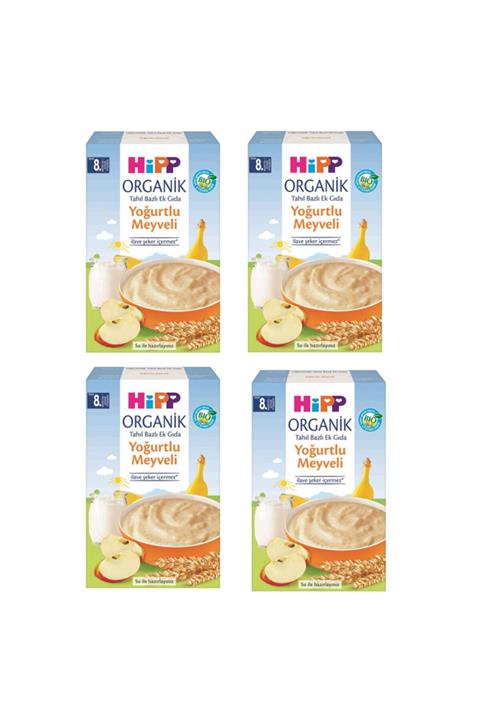 Hipp Organik Yoğurtlu Meyveli 8+ Ay Kaşık Maması 250 Gr 4 Adet