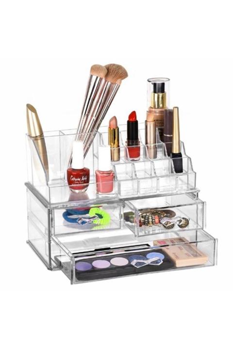 Nesto Home 2'li Makyaj Organizer Seti - Çekmeceli Makyaj Organizeri