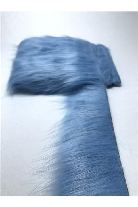 Gazelli Yapay Kürk Şerit 8cm-mavi