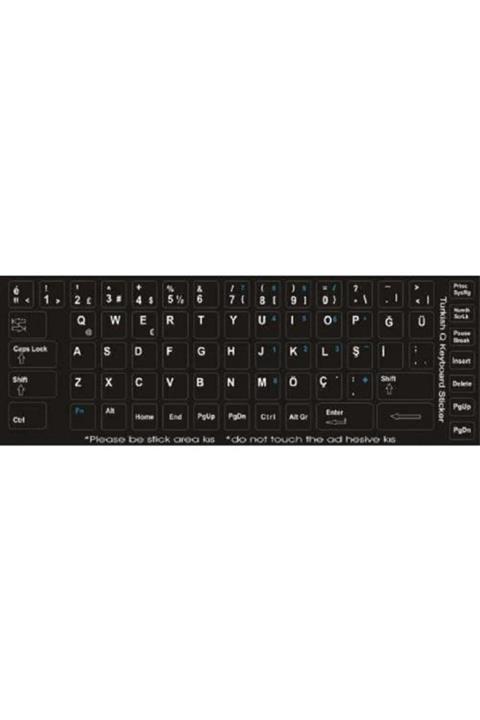Crescent Notebook Ve Pc Uyumlu Türkçe Q Klavye Sticker Etiket