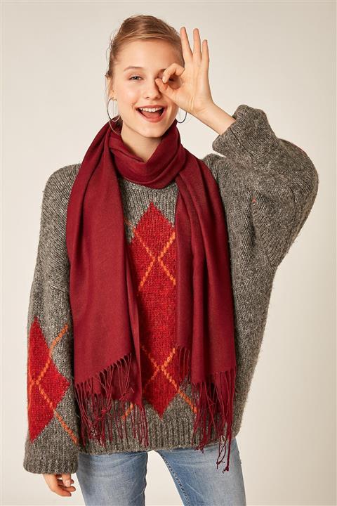 YLondon 12311 Bordo Şal