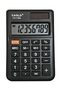 Caslo 8 Hane Hesap Makinesi Mini Cep Masaüstü Calculator 2yıl Garanti Güneş Enerjili Kılıfında 9,5x6,5cm