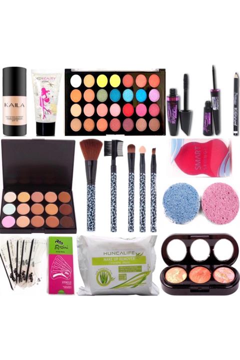 ANY LADY Porselen Makyaj Açık Beyaz Ten Makyaj Seti Smmskzmtk487