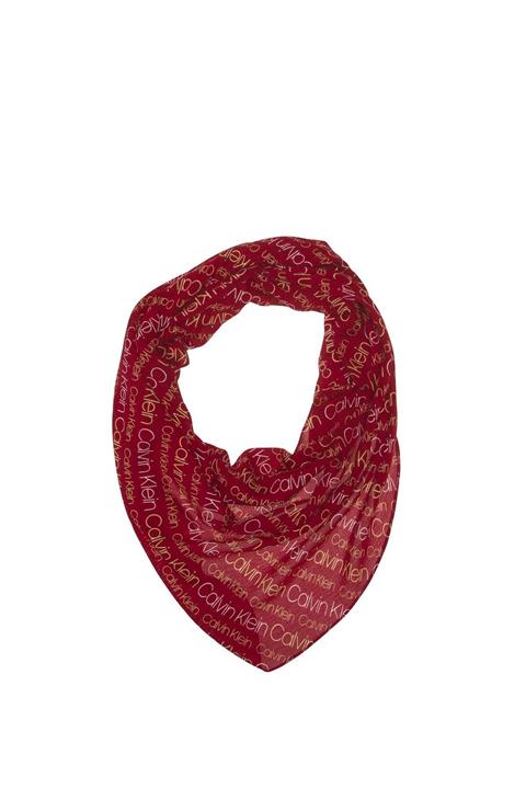 Calvin Klein Dark Red Kadın Logo Mini Şal K60k604362