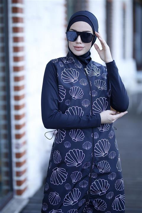 Remsa Mayo Uyumlu Siyah Tam Kapalı Tesettür Mayo