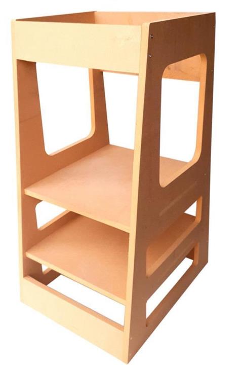 WoodyLife Montessori Çocuk Naturel Ahşap Öğrenme Kulesi Eğitici Oyun Oyuncak