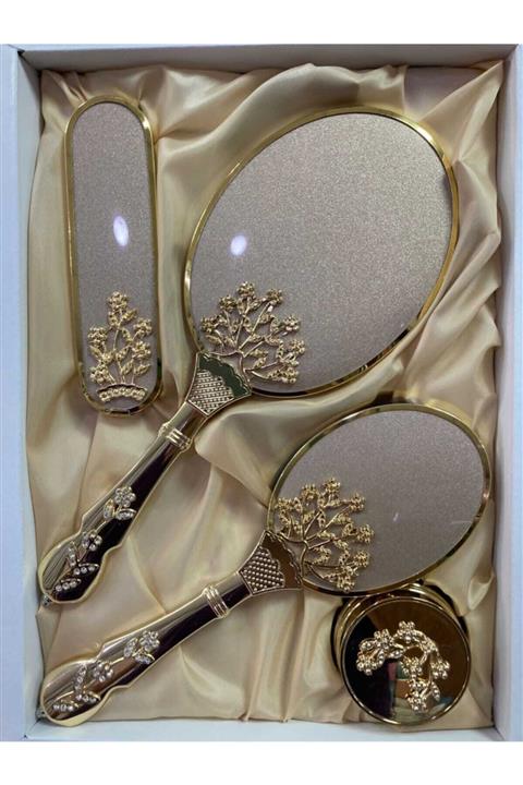 Alyans Lüx Ayna Tarak Nişan Seti