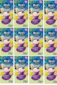 Hero Baby Sütlü 8 Tahıllı Rezeneli Kaşık Mama 200 G X 12 Adet