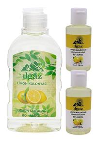 ILGAZ Limon Kolonyası 225 Ml + 2 Adet 50 Ml 80 Derece Limon Kolonyası Eau De Cologne