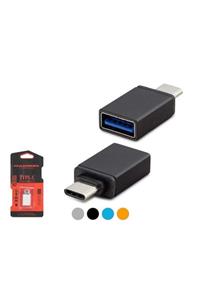 HADRON Otg Type-c To Usb Çevirici ve Otg Type-c To Usb Mavi Metal Kutulu Hn4457k