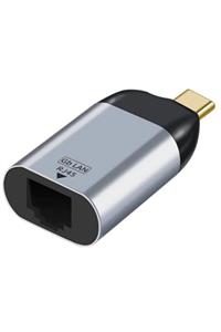 Kuvars Type C To Ethernet Çevirici Dönüştürücü Ağ Adaptörü Usb 3.1 To Rj45 1000mbps Gigabit