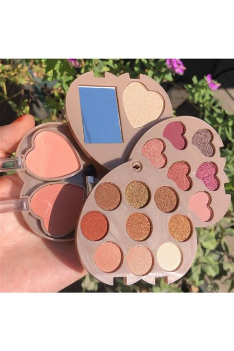 AİLY COSMETİCS Yelpaze Model Fashion Makyaj Seti