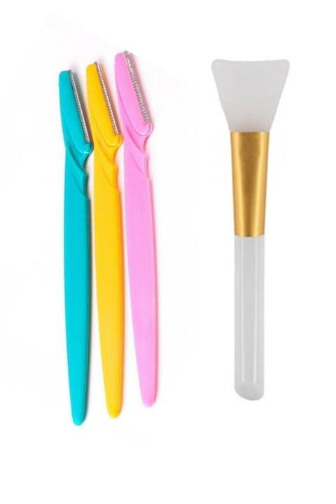 Sildne Kaş Usturası 3 Lü + Maske Fırçası