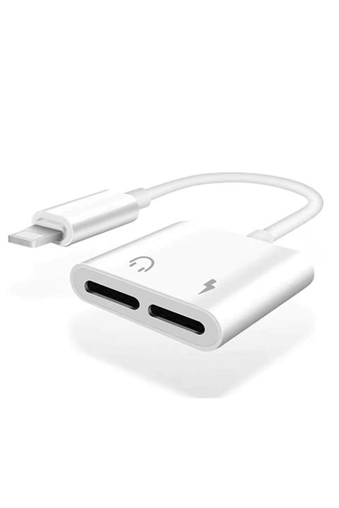 Mesear Iphone 11 Pro Max Uyumlu Lightning Uyumlu Kulaklık Ve Şarj Çevirici Dönüştürücü Çoğaltıcı Otg
