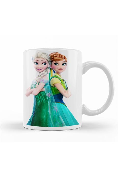 Baskı Dükkanı Porselen Beyaz Anna Frozen Fever Elsa Frozen Kupa Bardak