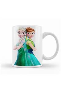 Baskı Dükkanı Porselen Beyaz Anna Frozen Fever Elsa Frozen Kupa Bardak