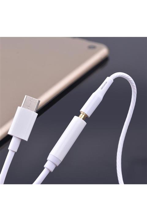 Filonline Kulaklık Ses Dönüştürücü Type-c / 3,5 Mm Jack Aux Dönüştürücü Adaptör Kyın Ky-104a