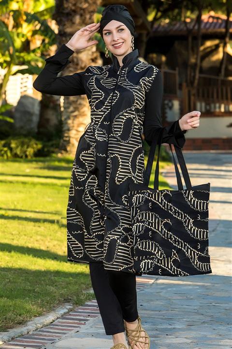 Armes Kadın Deseni Tam Tesettür Mayo Arms20s301-8