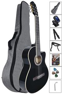 Midex Siyah Klasik Gitar Full Set Mgx/100-cs (GİGBAG CAPO TUNER ASKI METOD)