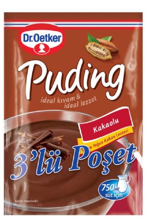 Dr. Oetker Puding Kakaolu 3'lü Poşet 441 gr