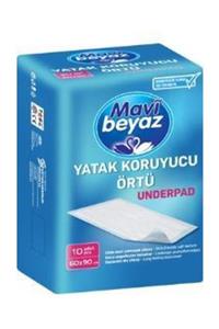 Mavi beyaz Yatak Koruyucu Örtü 10'Lu 60*90 cm