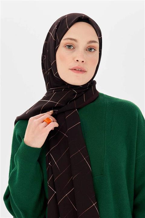 Modakaşmir Bitter Serisi Çizgi Desenli Şal