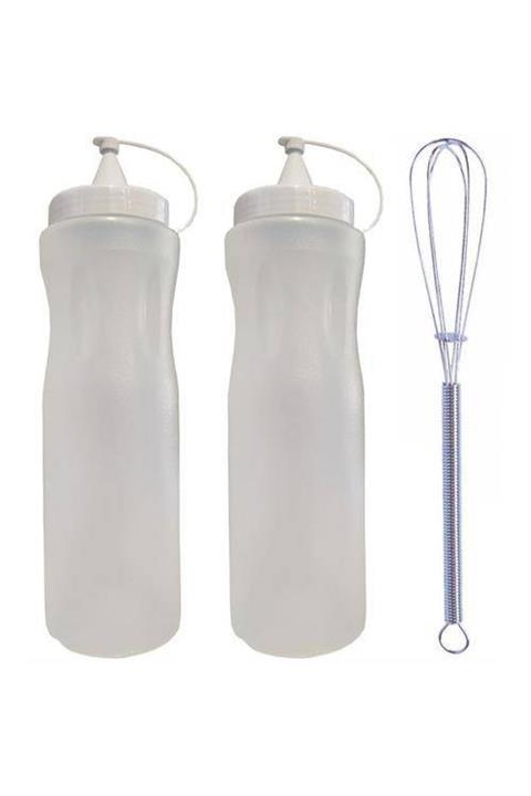 Transformacion 2 Adet 750 Ml Sos Şişesi Mini Çırpıcı Hediyeli Set