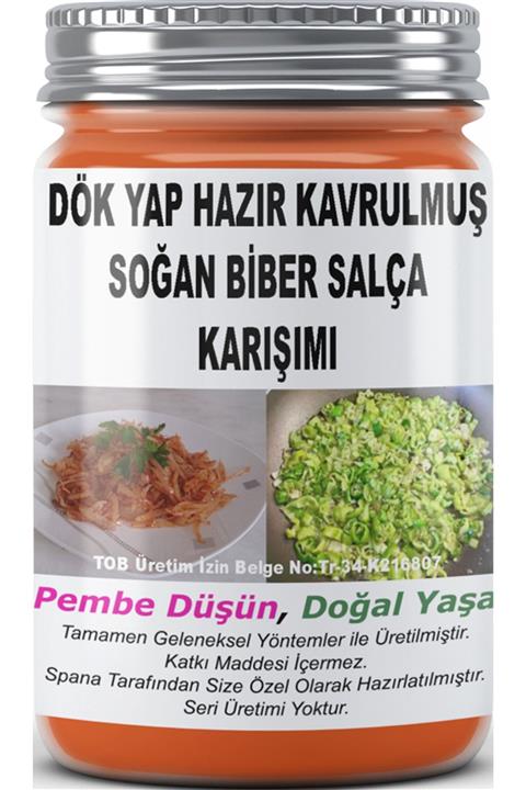 SPANA Dök Yap Hazır Kavrulmuş Soğan Biber Salça Karışımı Ev Yapımı Katkısız 330gr