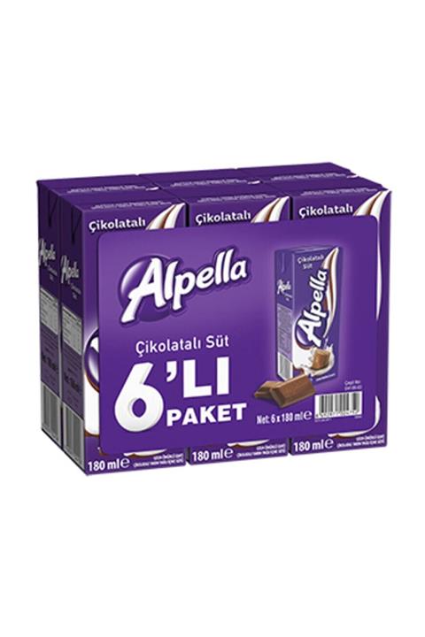 Alpella Süt Aromalı Çikolatalı 180 ml 6'lı