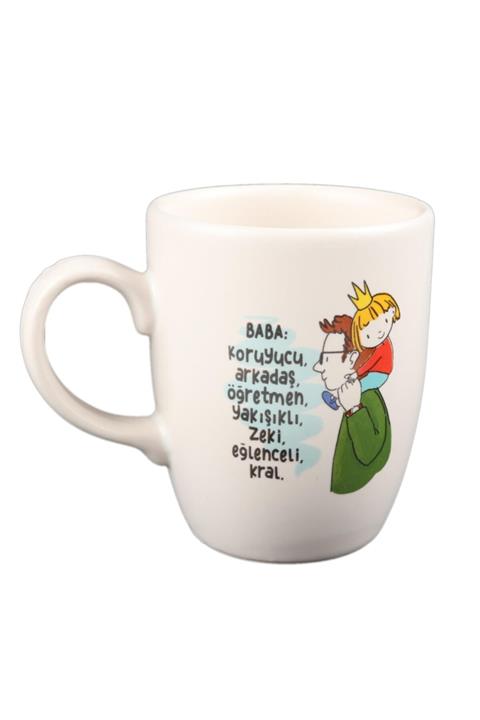 Cetinshop Beyaz Baba Çocuk Baskılı Kupa
