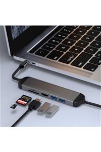 Apple Macbook 15.4 Inç Touch Bar Uyumlu 5in1 Premium Type-c Çoklayıcı