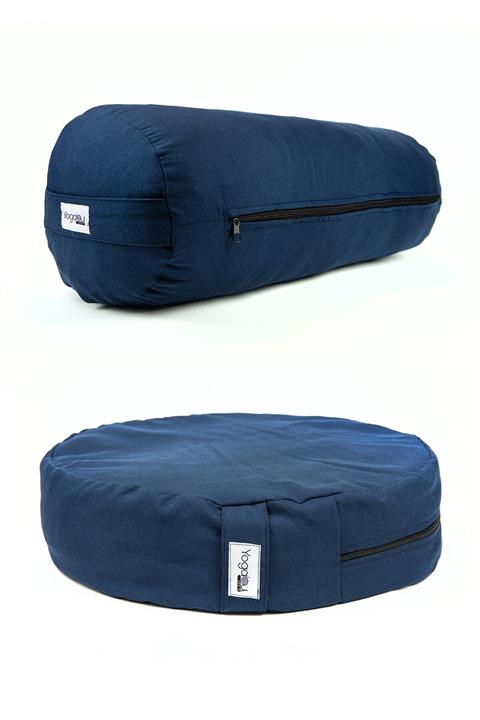 Yogabu Kabuk Dolgulu Minder Ve Bolster-lacivert