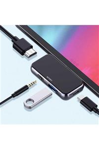 noktaks Technopc T15-10824 - Ses Hdmı Usb Pd Type-c Çoklayıcı - T5pro