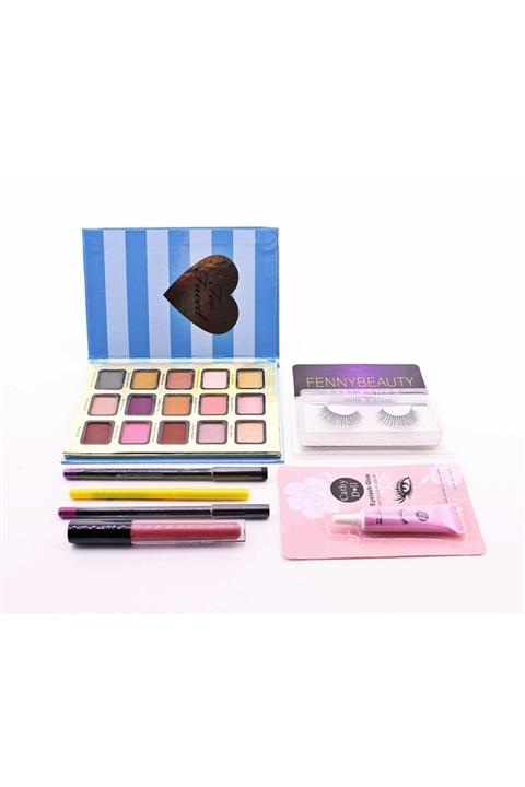 Agem Elit Sevgiliye Özel Hediye Renkli Makyaj Seti 6 Parça