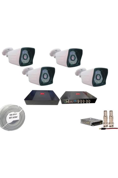DETEX 4 Kameralı Cctv Güvenlik Kamera Seti