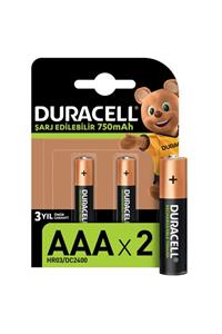 Duracell Şarjlı Pil 2xAAA 750 Mah