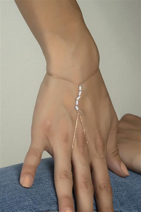 Else Silver Kadın Gümüş Baget Taşlı Şahmeran