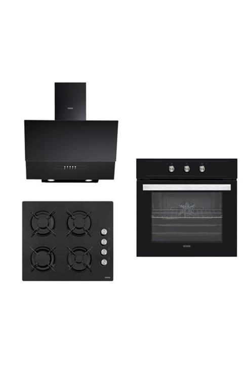 Vestel Siyah Ankastre Set 42 ( Ad-6031 S - Ao-6104 Ys - Af-6682 Ys )