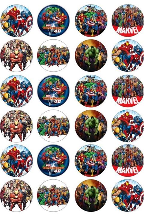 velomy Marvel Şekerli Kağıda Baskı