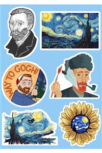 SilverStickers Van Gogh Temalı Laptop Notebook Kask Çanta Sticker Etiket Seti