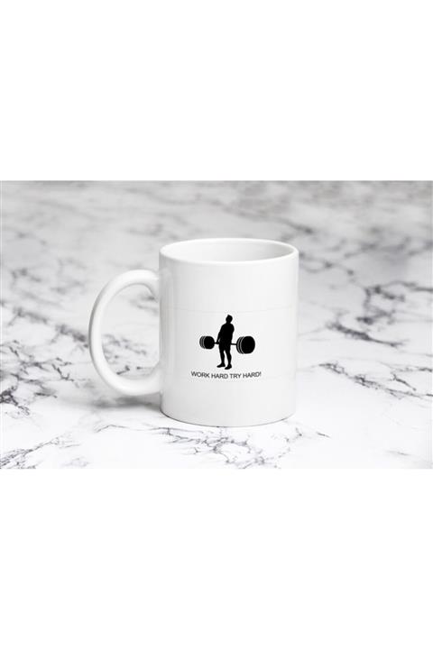 Firsat Ayi Work Hard Try Hard Model 1 kupa Bardak