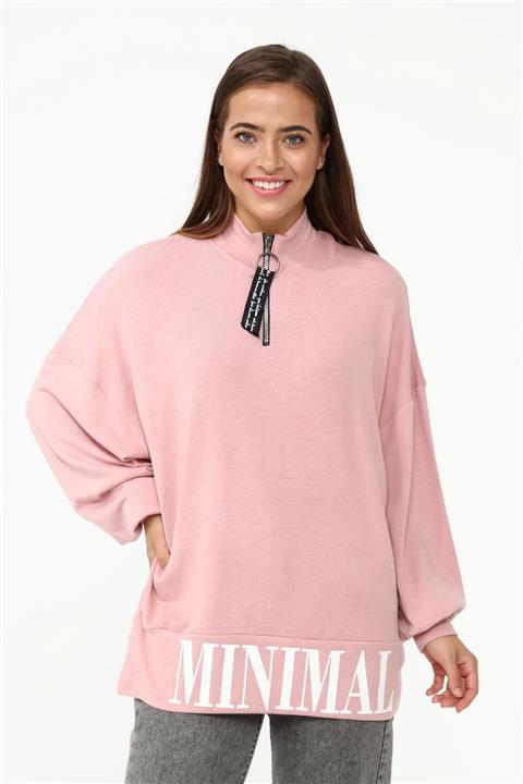 GİJON Fermuarlı Yazılı Tunik