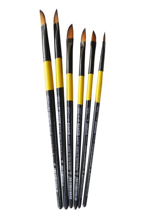 Samur Bıçak SentetikSanatsal Fırça Seti 6'lı