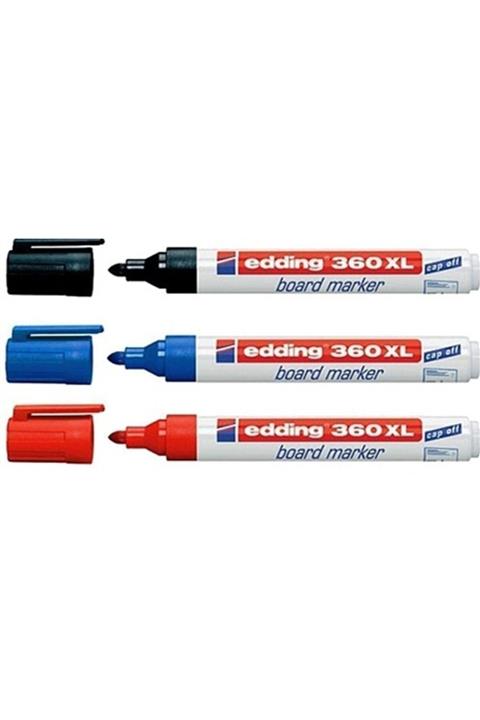 Edding 360xl Beyaz Tahta Kalemi 3'lü Set ( 1 Mavi+ 1 Siyah +1 Kırmızı )