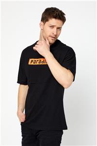 BACKMAN Unisex Paradise Yazılı Siyah Renk Oversize T-shirt